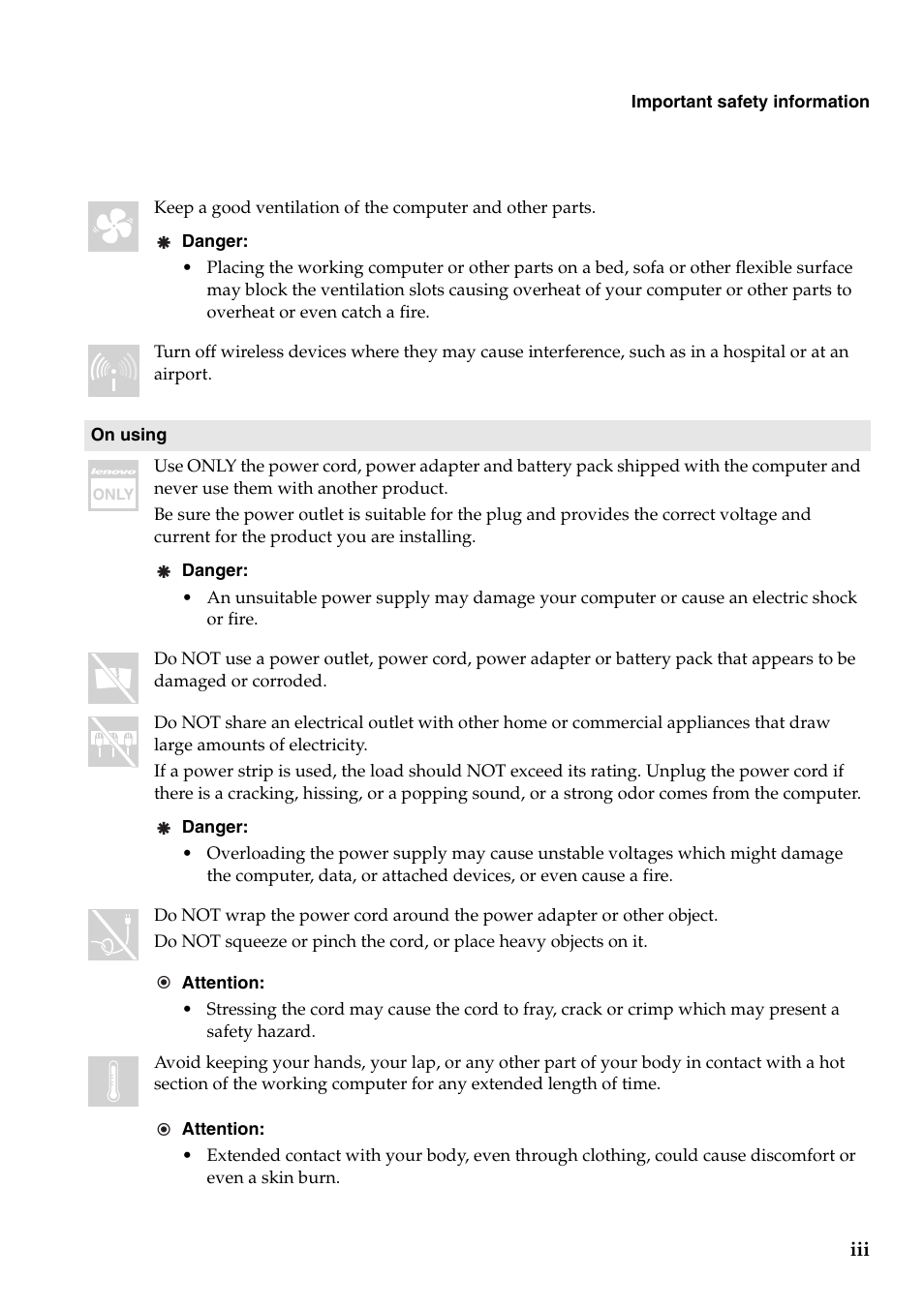 Lenovo G455 Notebook User Manual | Page 7 / 116