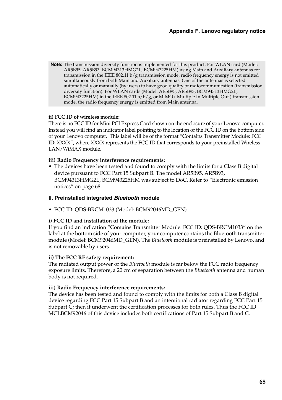 Lenovo G455 Notebook User Manual | Page 73 / 116