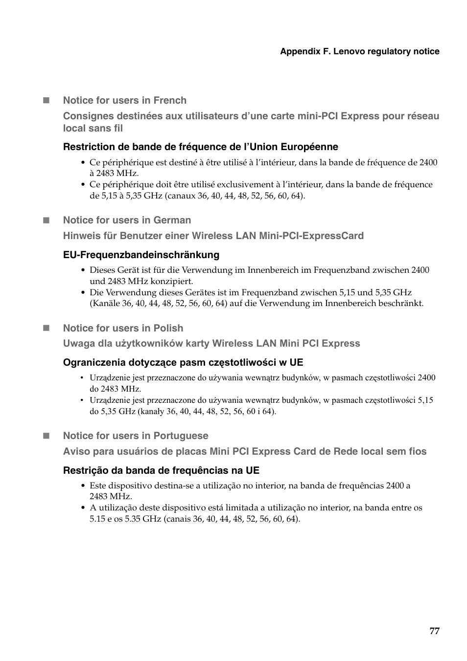 Lenovo G455 Notebook User Manual | Page 85 / 116