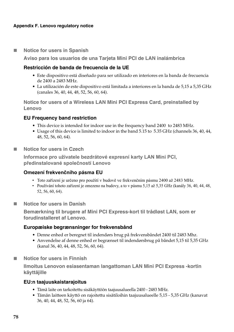 Lenovo G455 Notebook User Manual | Page 86 / 116