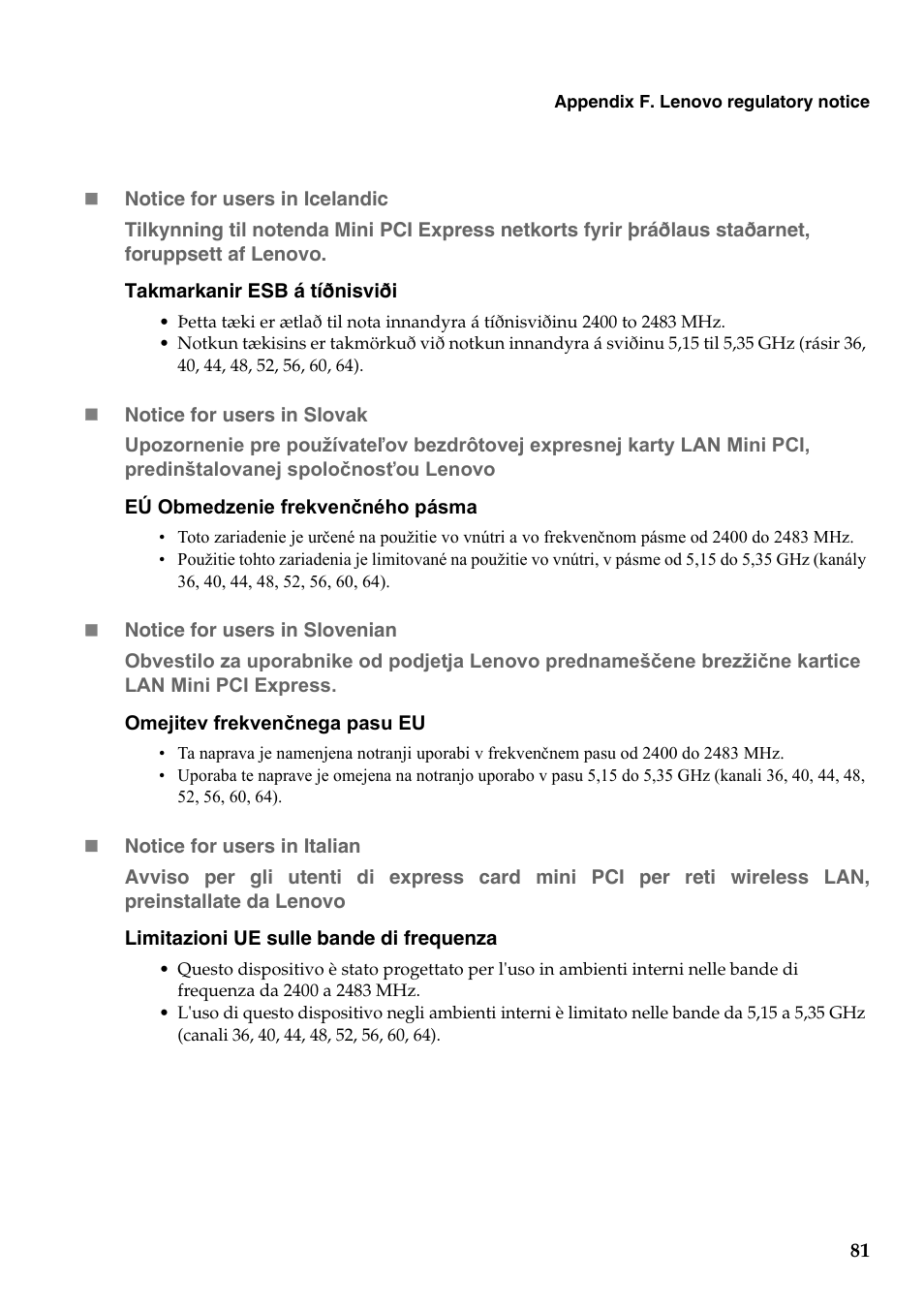 Lenovo G455 Notebook User Manual | Page 89 / 116