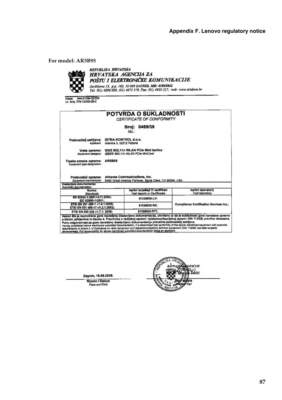 Lenovo G455 Notebook User Manual | Page 95 / 116