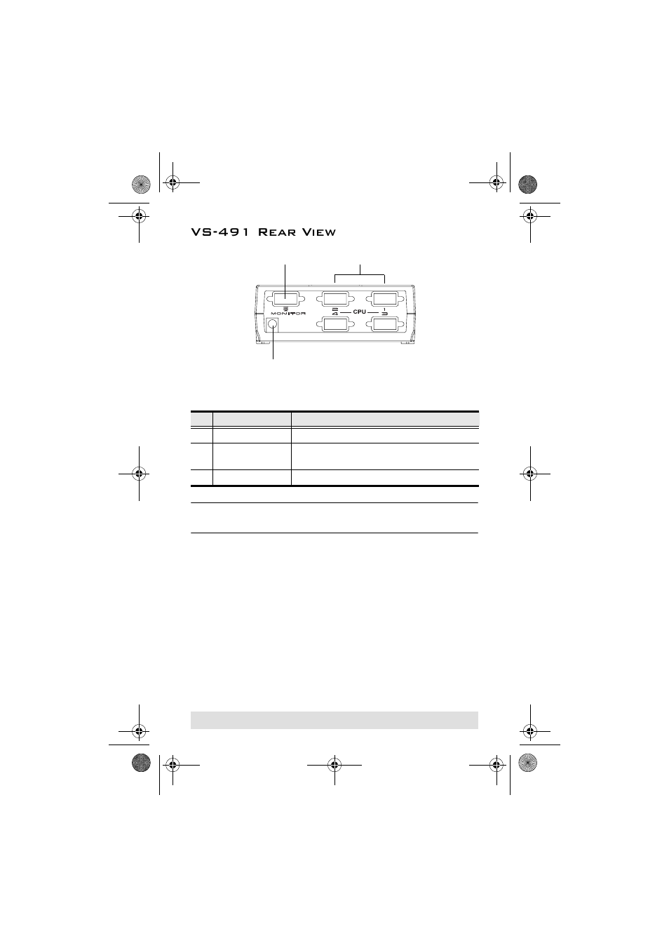 Vs-491 rear view | ATEN VS-291 User Manual | Page 6 / 10