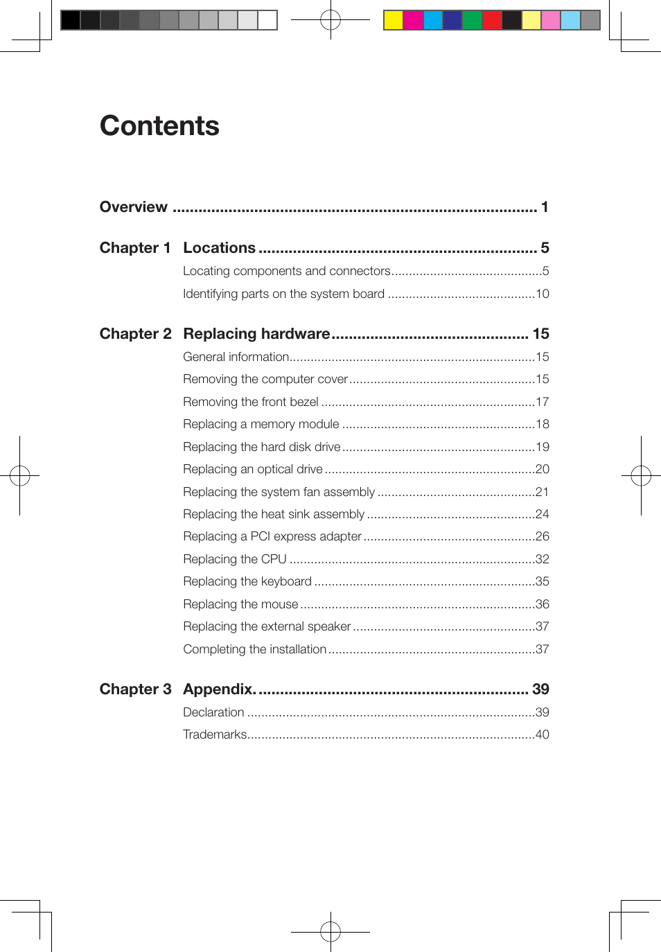 Lenovo IdeaCentre K330B User Manual | Page 3 / 43