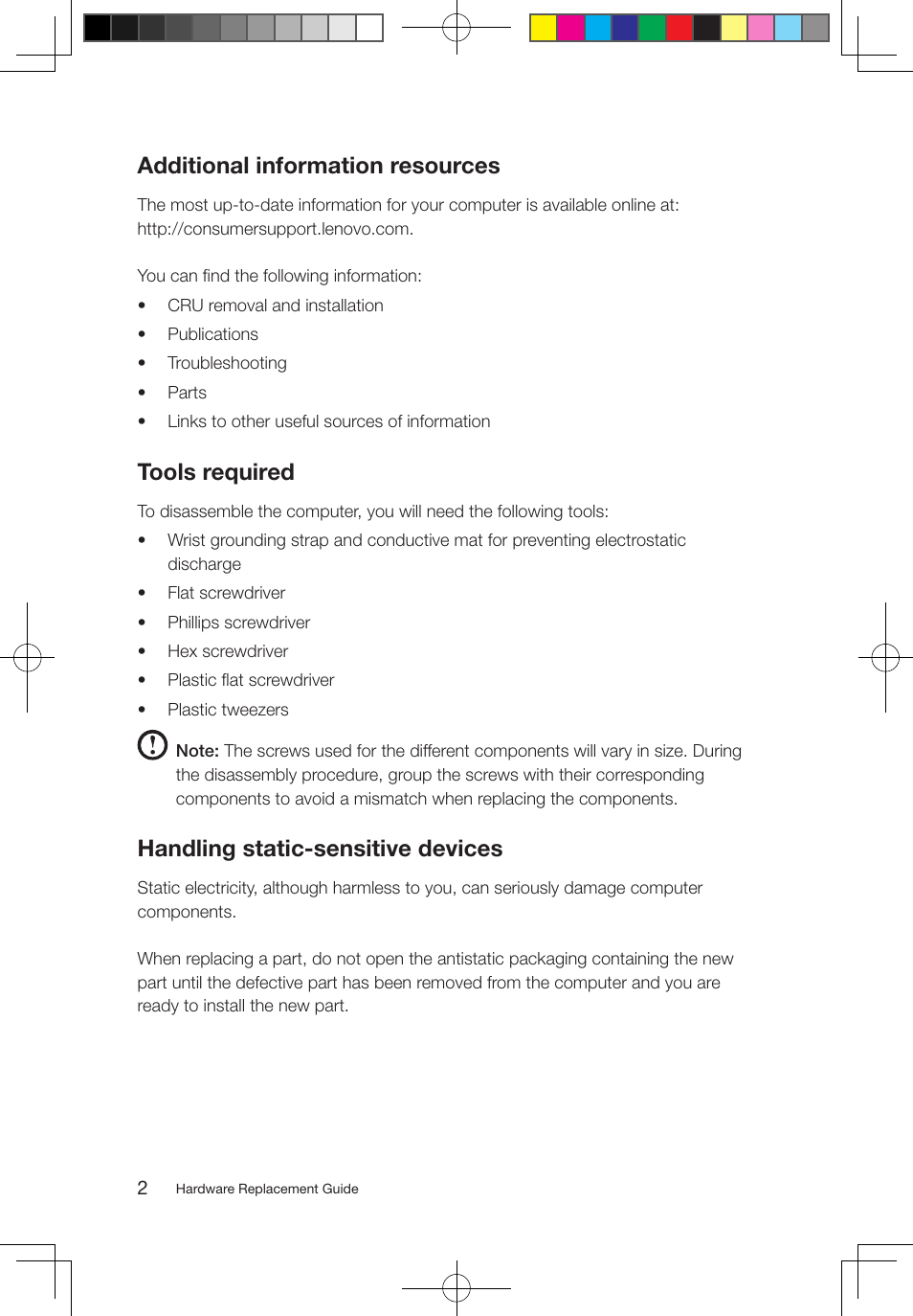 Additional information resources, Tools required, Handling static-sensitive devices | Lenovo IdeaCentre K330B User Manual | Page 5 / 43