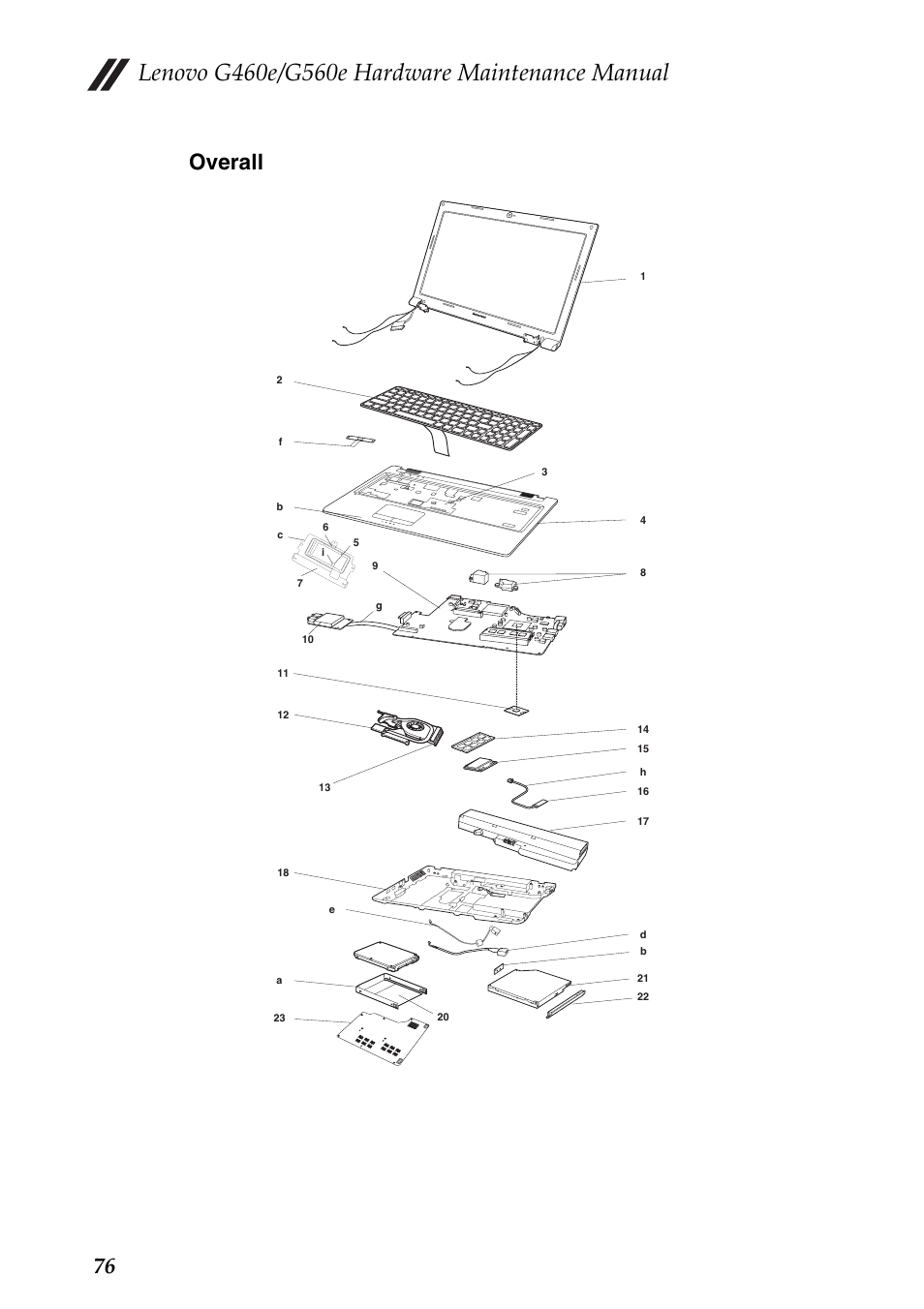 Overall, 76 overall | Lenovo G460e Notebook User Manual | Page 80 / 96