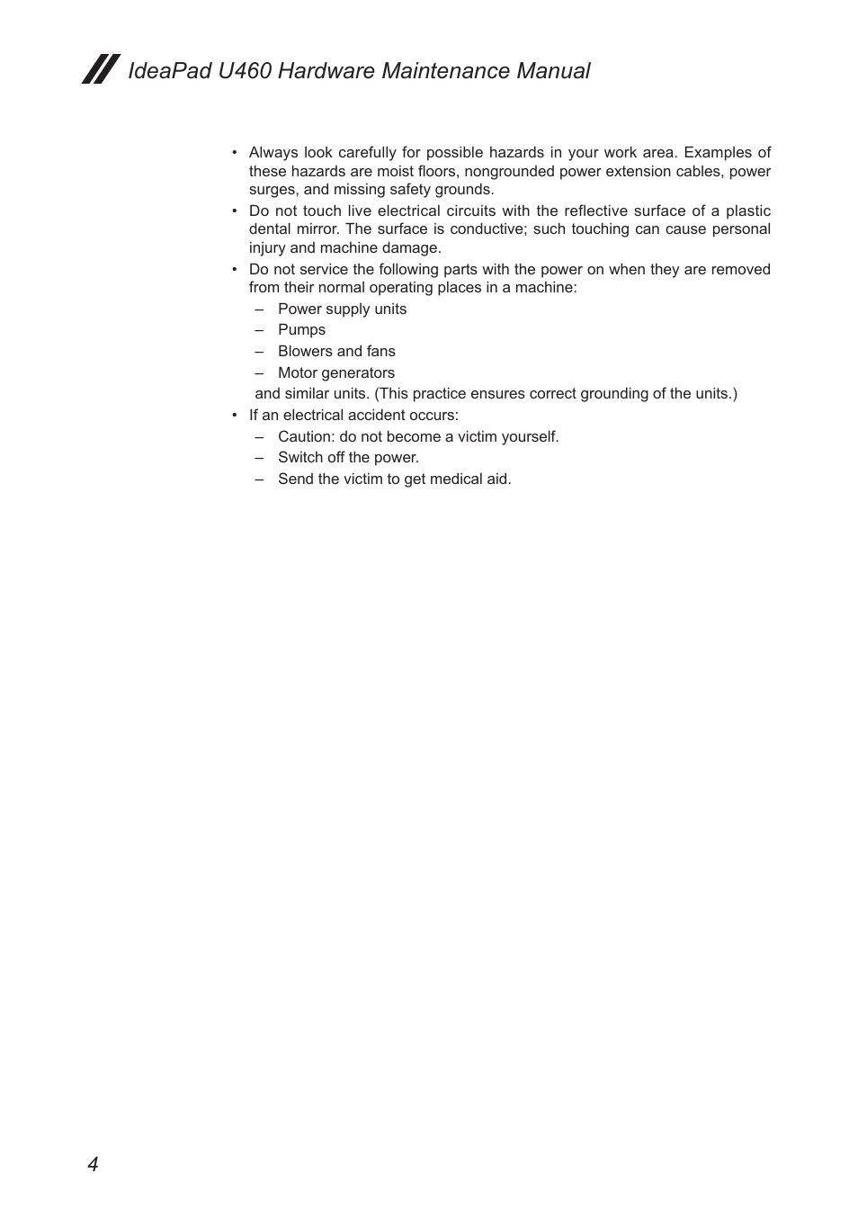 Ideapad u460 hardware maintenance manual | Lenovo IdeaPad U460s User Manual | Page 8 / 88