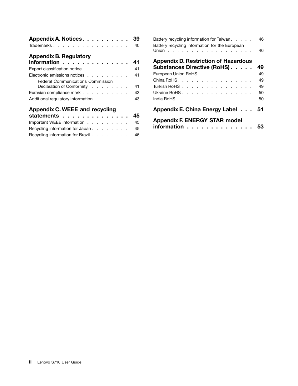 Lenovo S710 All-in-One User Manual | Page 4 / 66