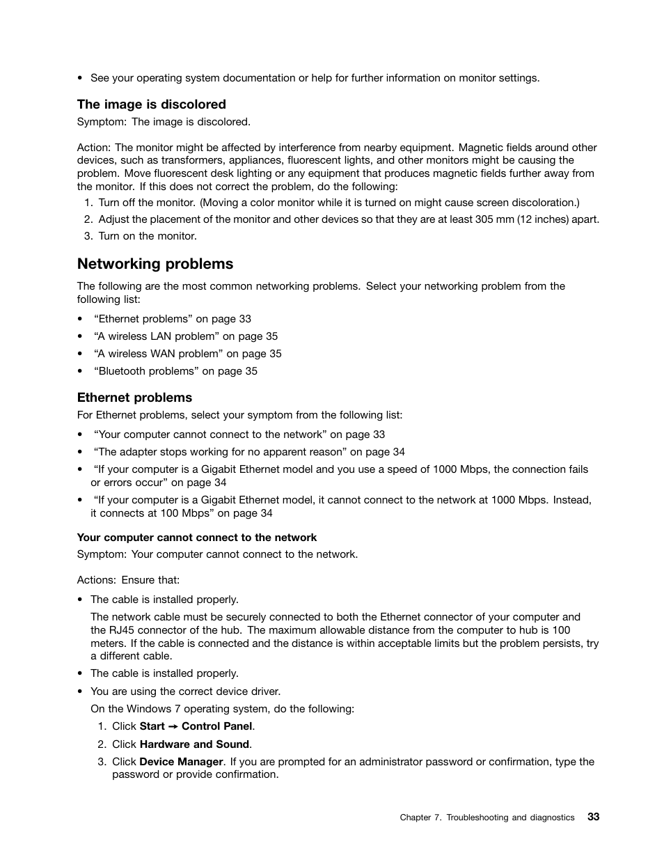 Networking problems | Lenovo S710 All-in-One User Manual | Page 43 / 66