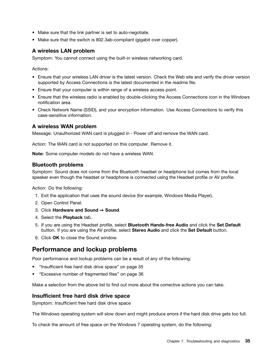 Performance and lockup problems | Lenovo S710 All-in-One User Manual | Page 45 / 66