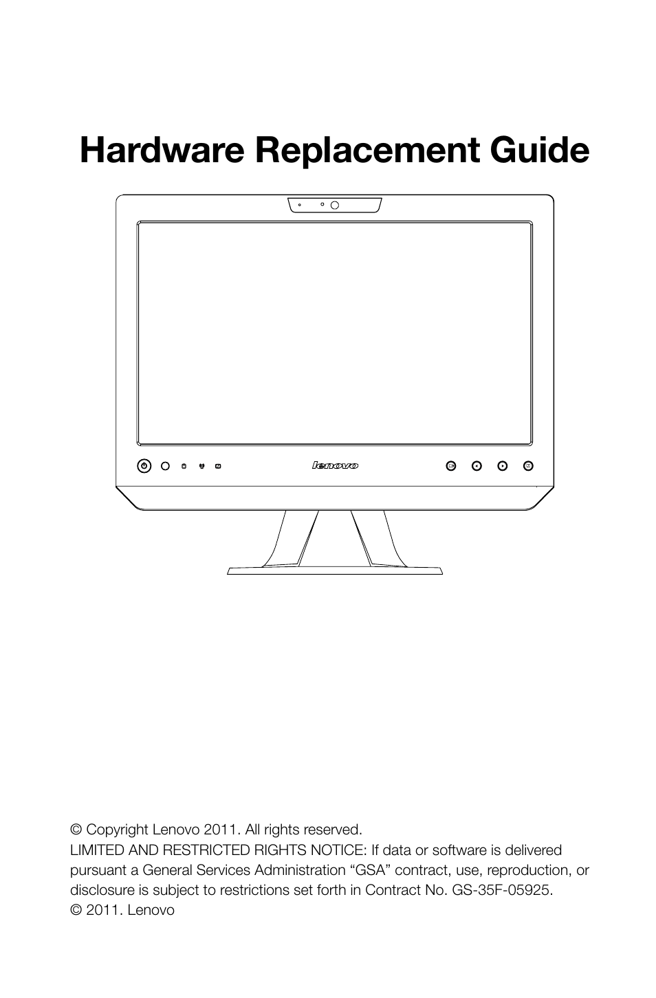 Hardware replacement guide | Lenovo C225 All-In-One User Manual | Page 2 / 25