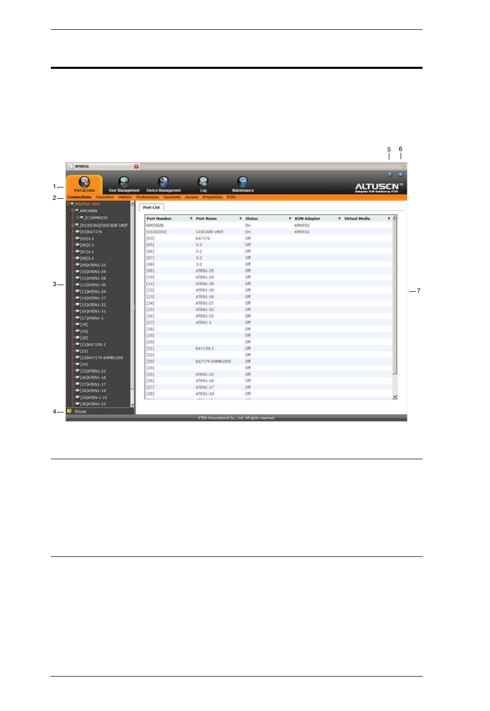 The browser ui | ATEN Altuscn Matrix KVM Switch KM0532 User Manual | Page 50 / 153