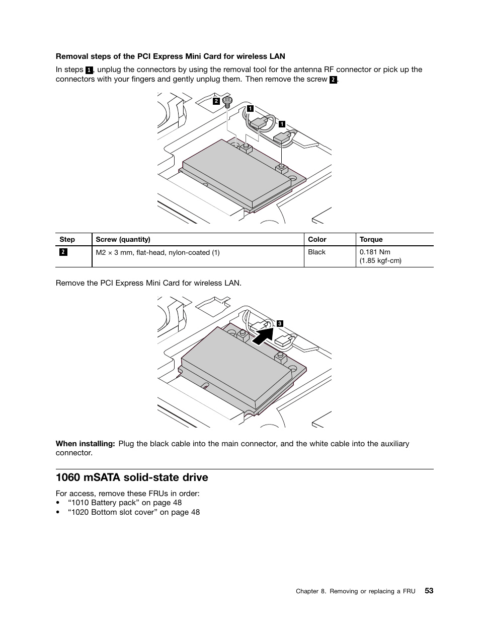 1060 msata solid-state drive | Lenovo K4450 Notebook User Manual | Page 59 / 88