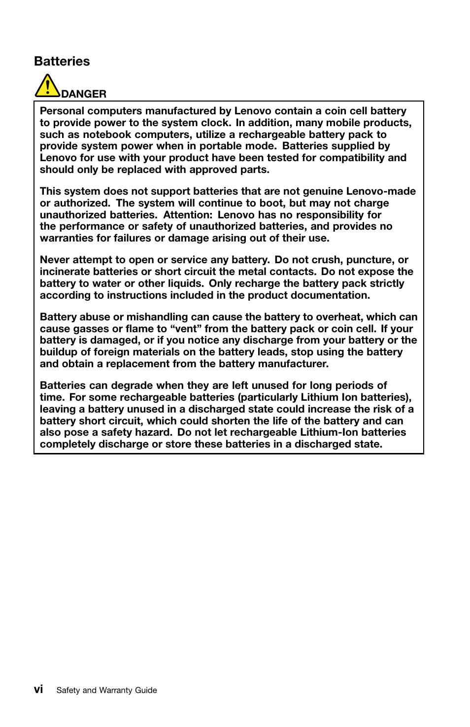 Batteries | Lenovo ThinkPad Edge E420s User Manual | Page 8 / 44