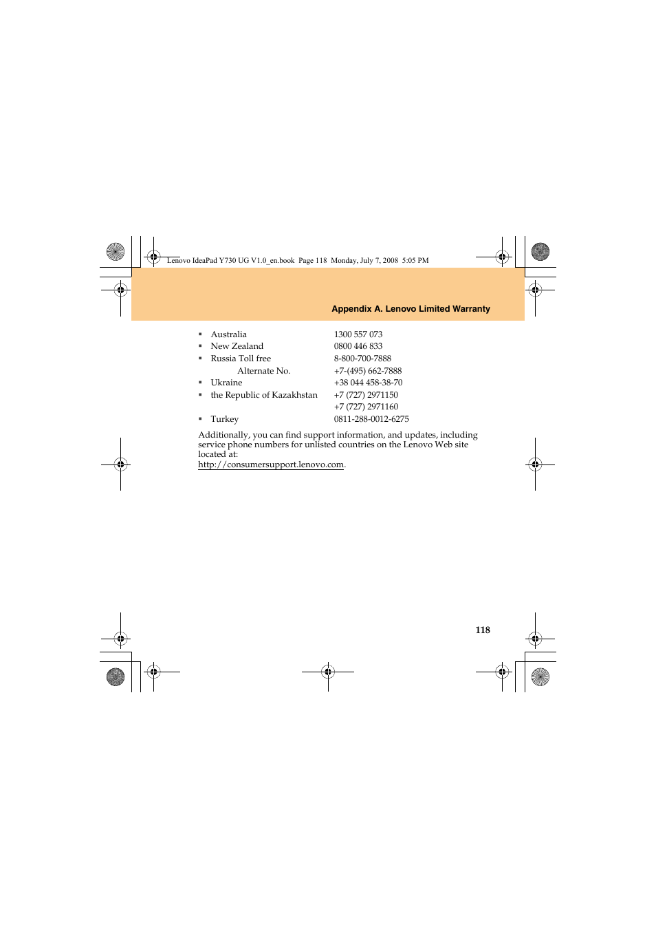 Lenovo IdeaPad Y730 User Manual | Page 127 / 156