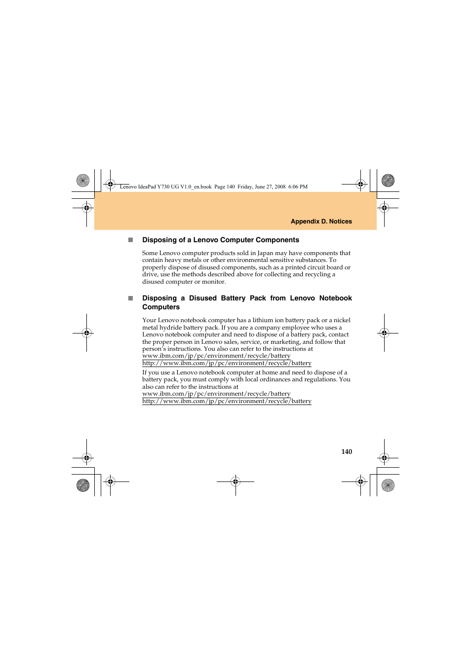 Lenovo IdeaPad Y730 User Manual | Page 149 / 156