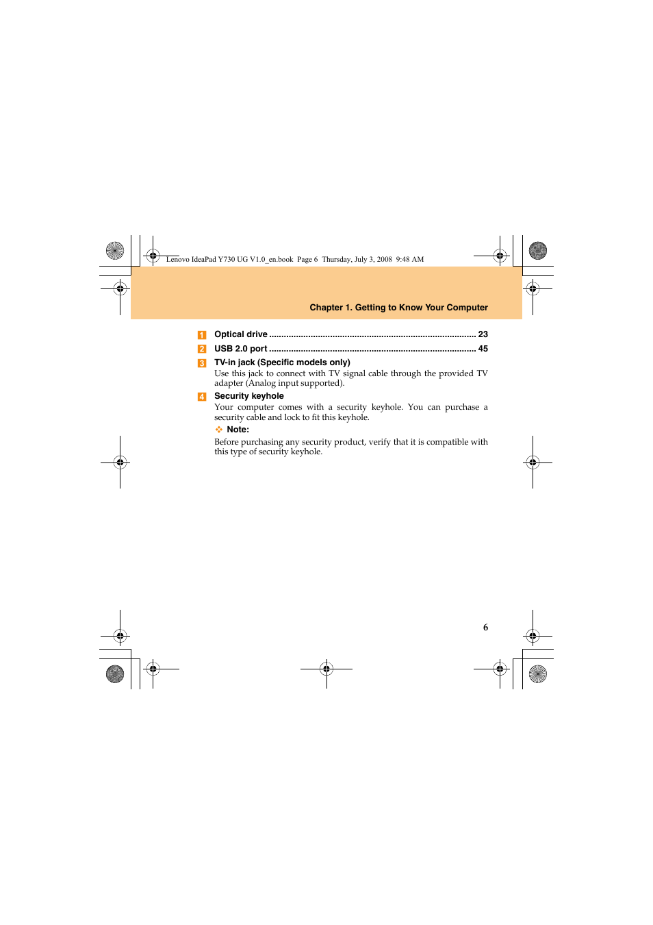 Lenovo IdeaPad Y730 User Manual | Page 15 / 156