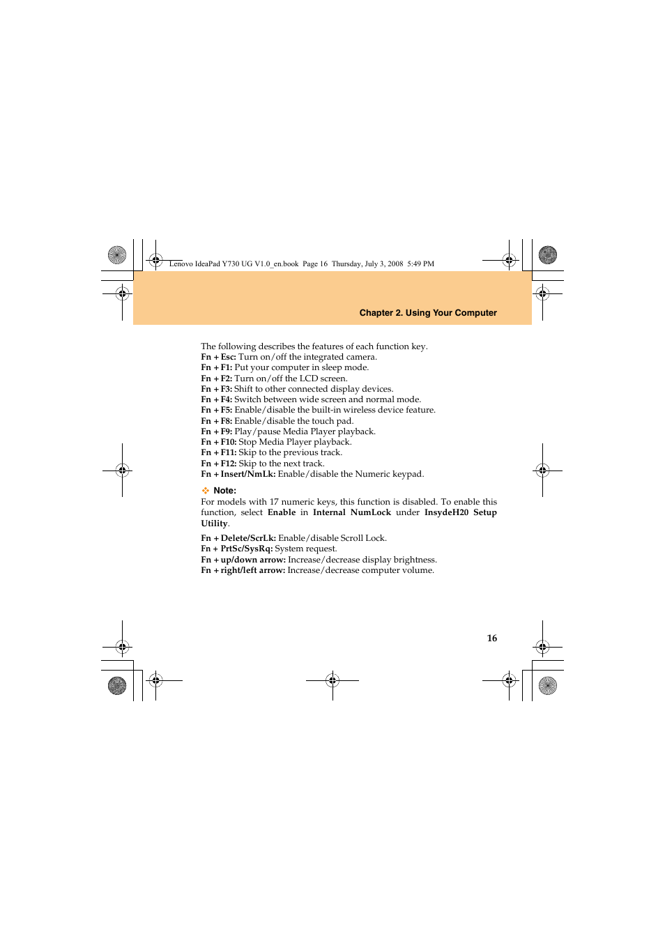 Lenovo IdeaPad Y730 User Manual | Page 25 / 156