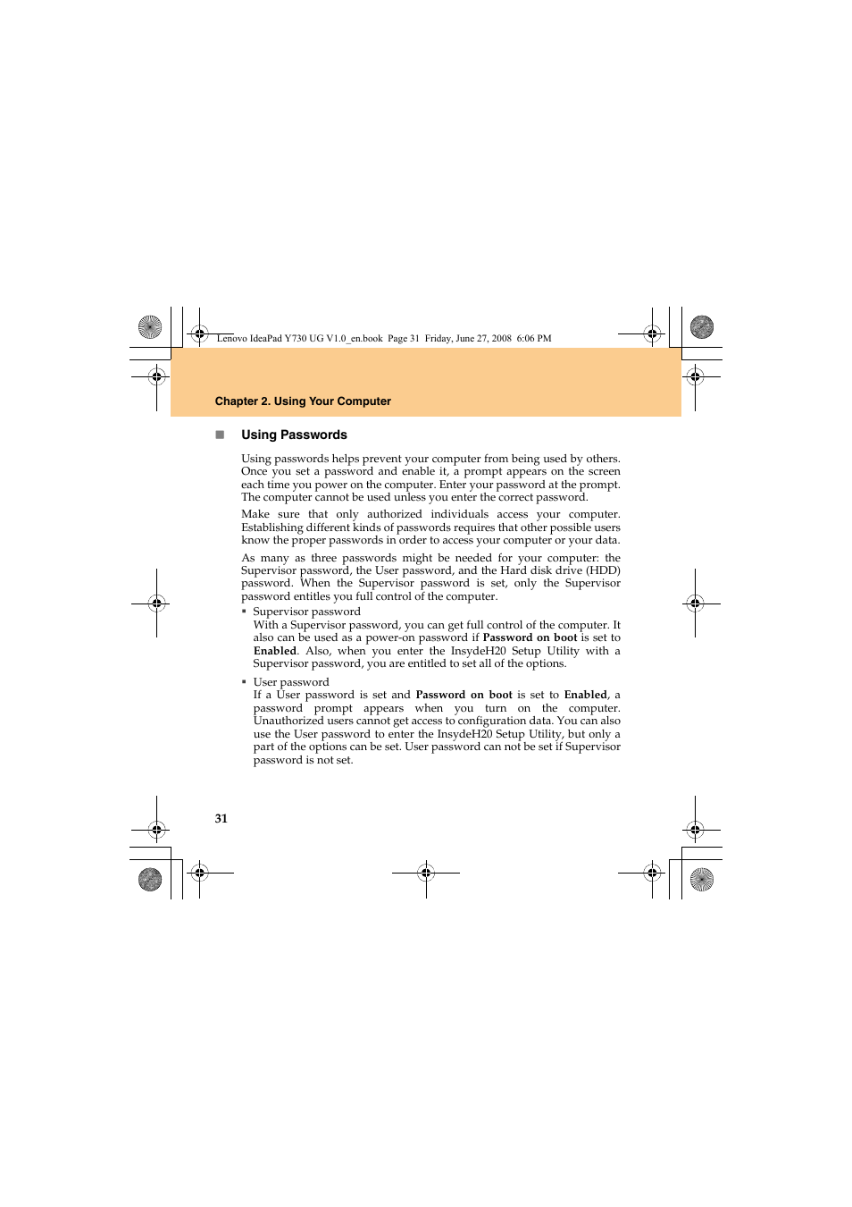 Lenovo IdeaPad Y730 User Manual | Page 40 / 156