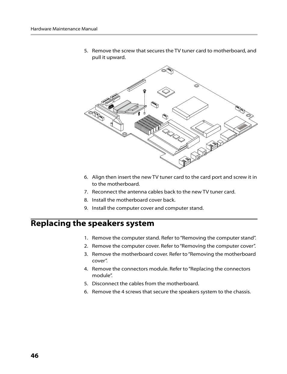 Replacing the speakers system | Lenovo IdeaCentre A700 User Manual | Page 48 / 59