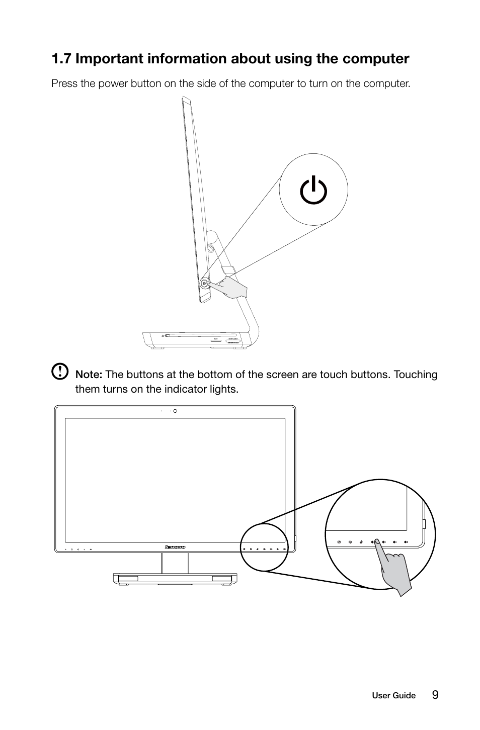 7 important information about using the computer | Lenovo IdeaCentre A720 User Manual | Page 14 / 39