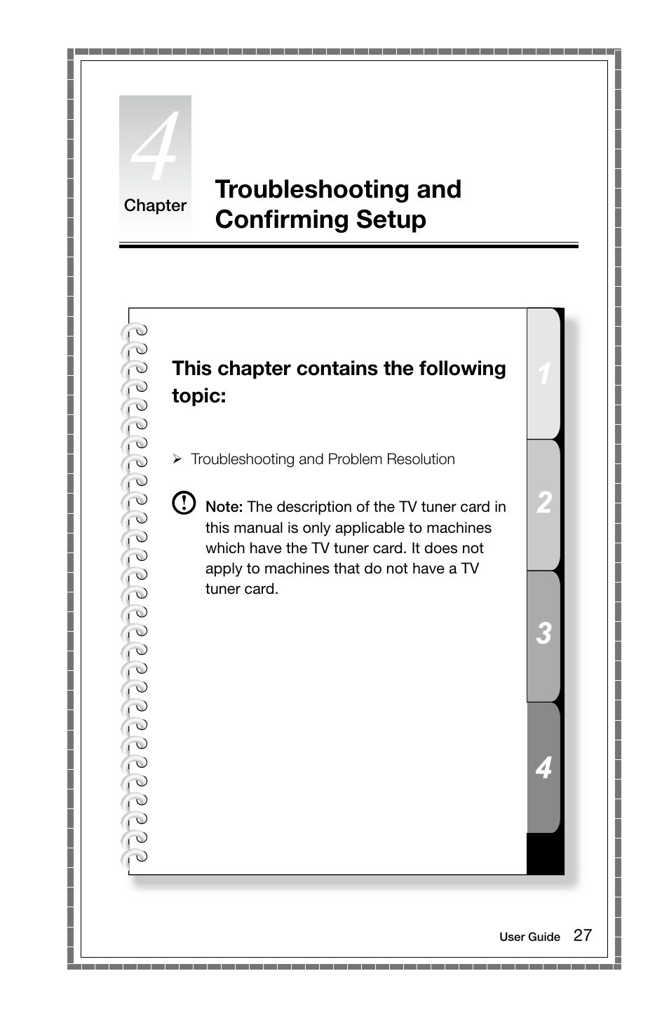 Troubleshooting and confirming setup, This chapter contains the following topic | Lenovo IdeaCentre A720 User Manual | Page 32 / 39