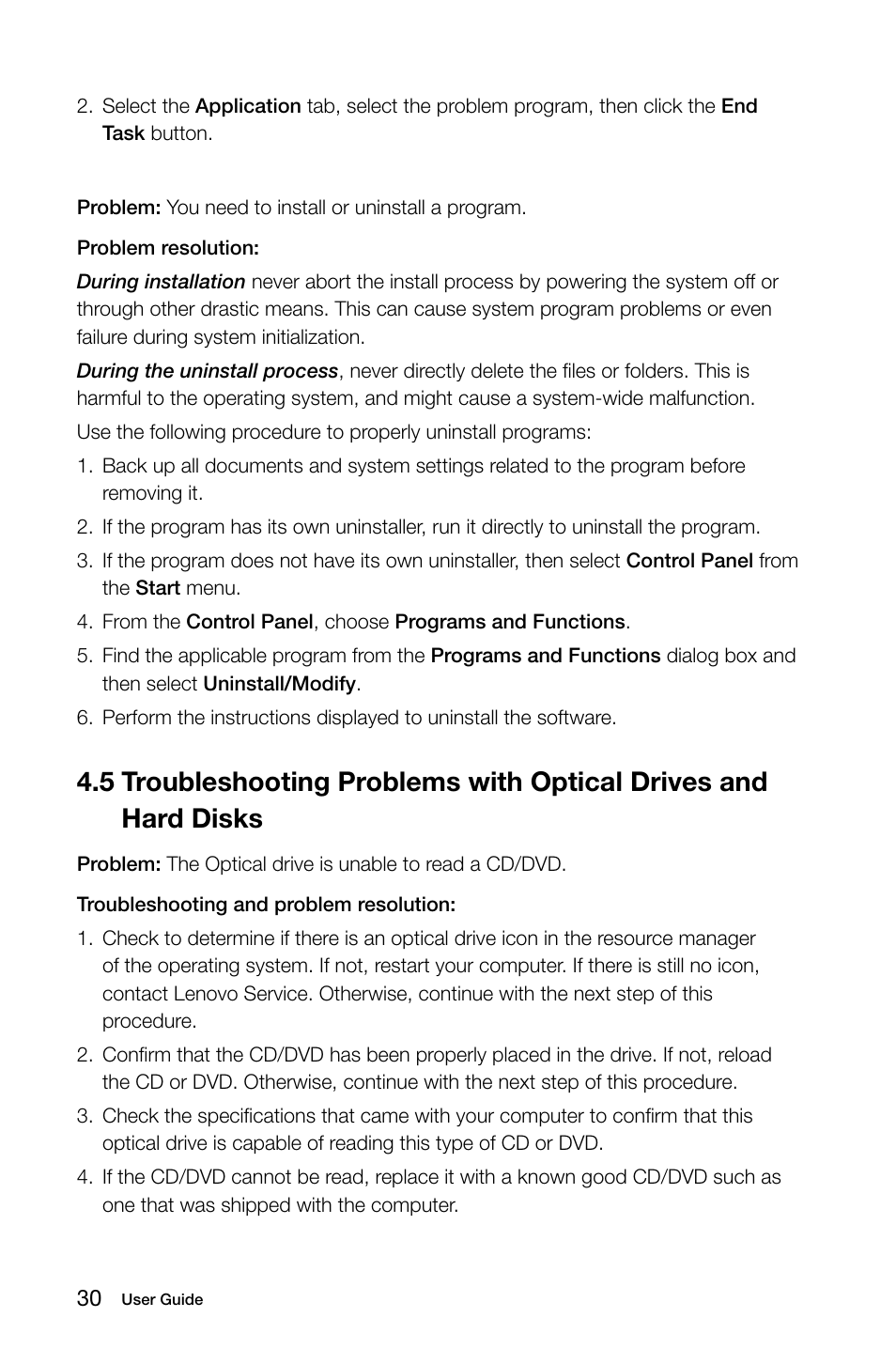 Disks | Lenovo IdeaCentre A720 User Manual | Page 35 / 39