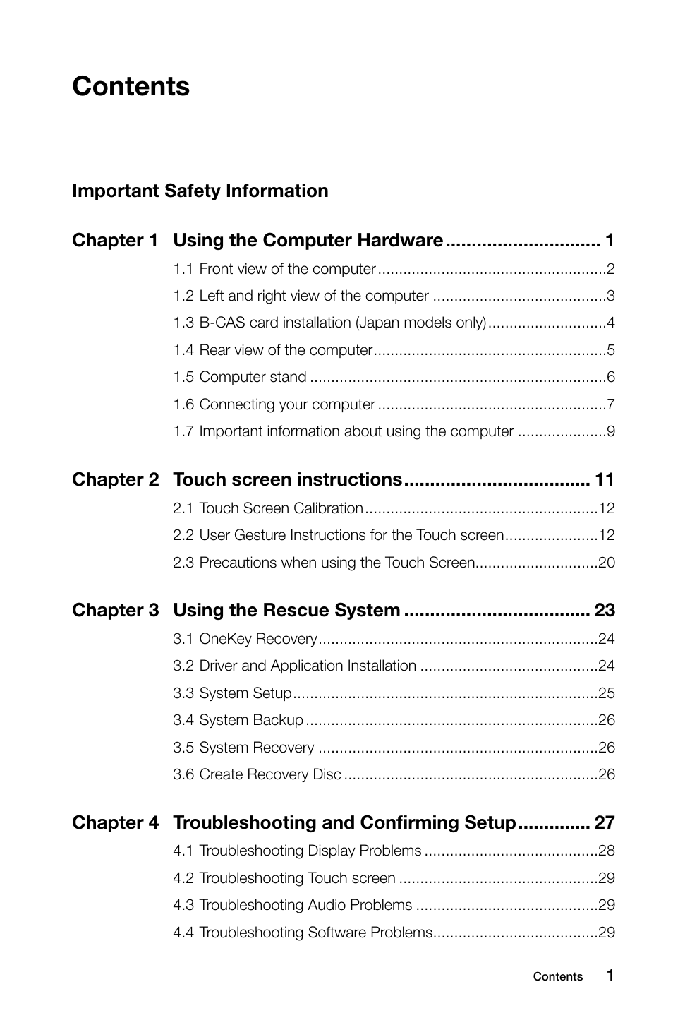 Lenovo IdeaCentre A720 User Manual | Page 4 / 39