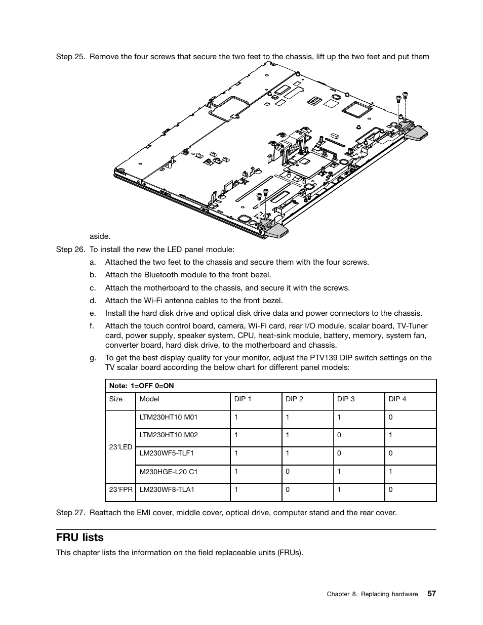 Fru lists | Lenovo IdeaCentre B540p User Manual | Page 63 / 71