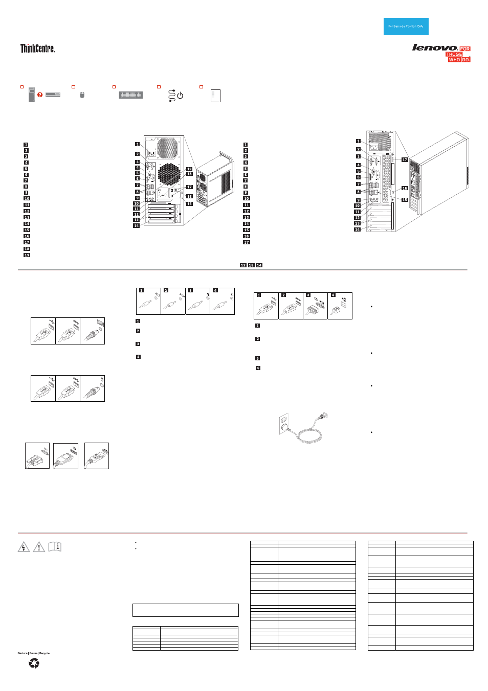 Lenovo ThinkCentre E93 User Manual | 2 pages