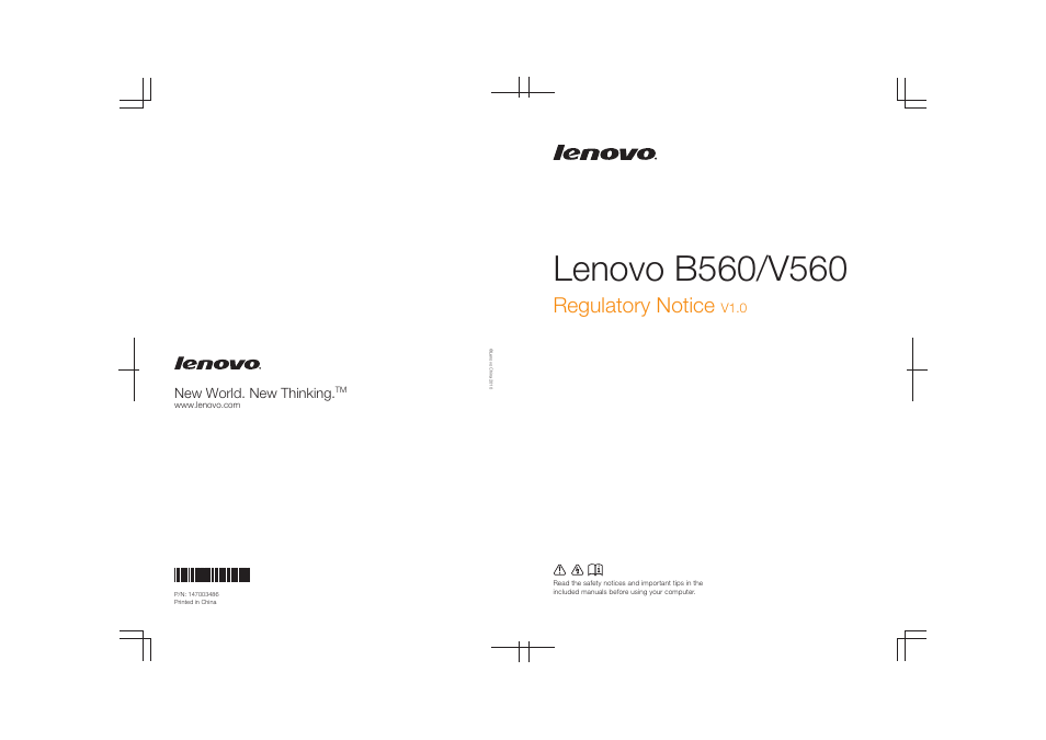 Lenovo V560 Notebook User Manual | 36 pages