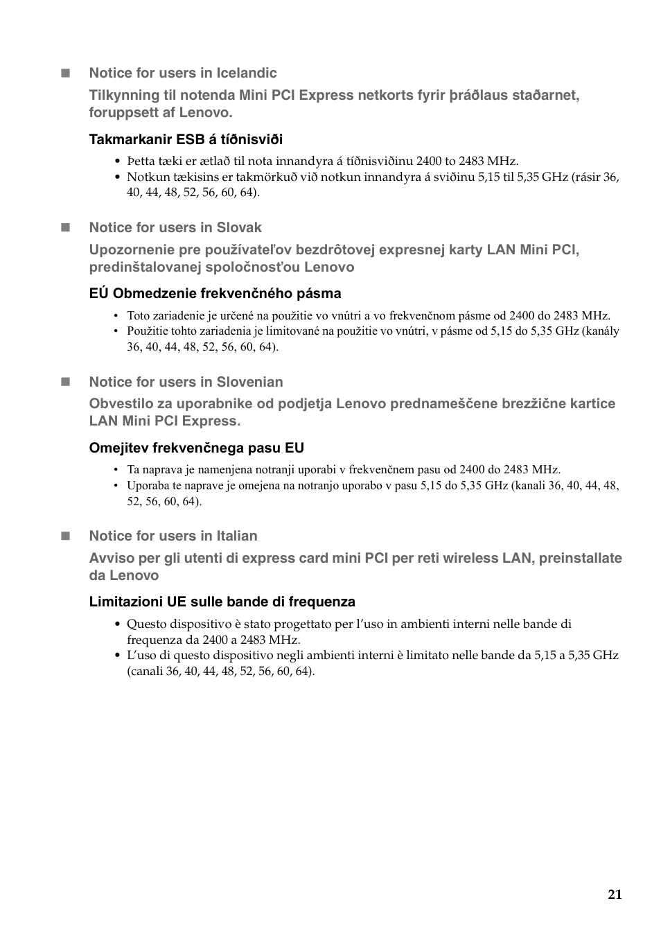 Lenovo V560 Notebook User Manual | Page 22 / 36