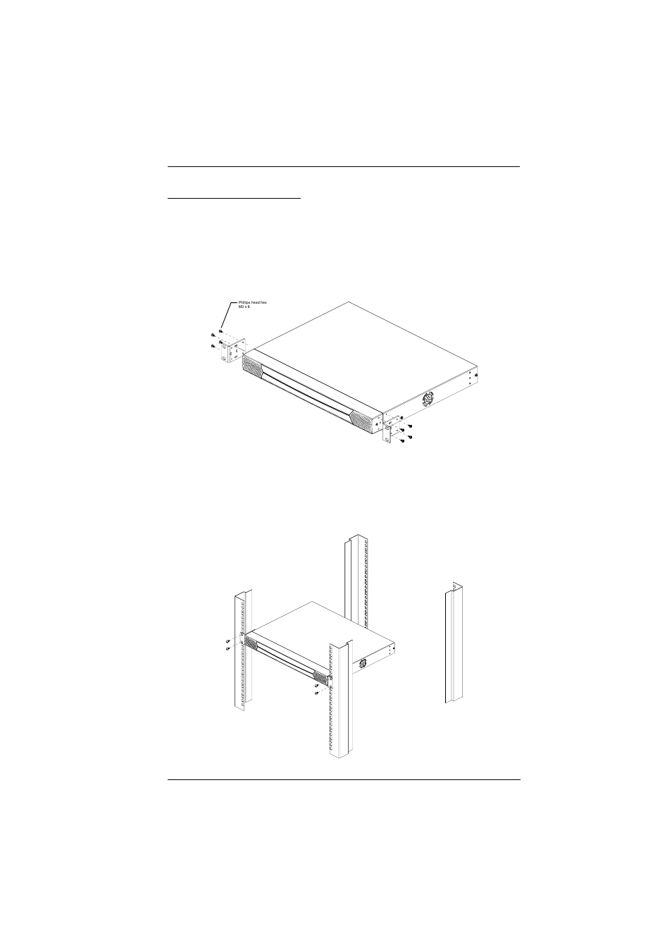 Rack mounting-front, Rack mounting—front | ATEN ALTUSEN KM0832 User Manual | Page 31 / 137