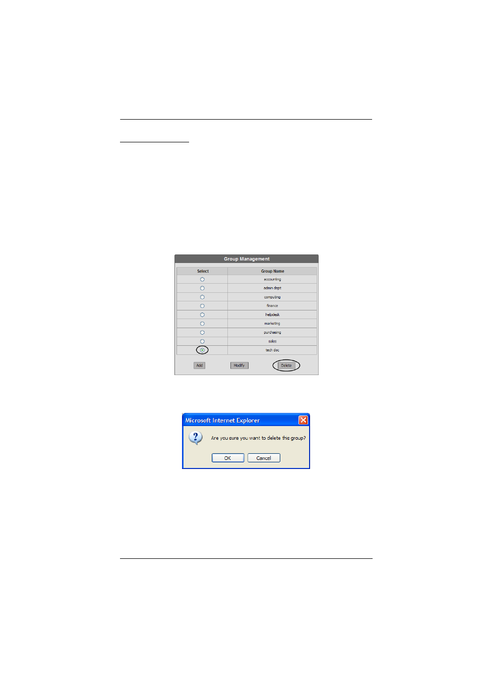 Deleting groups | ATEN ALTUSEN KM0832 User Manual | Page 61 / 137