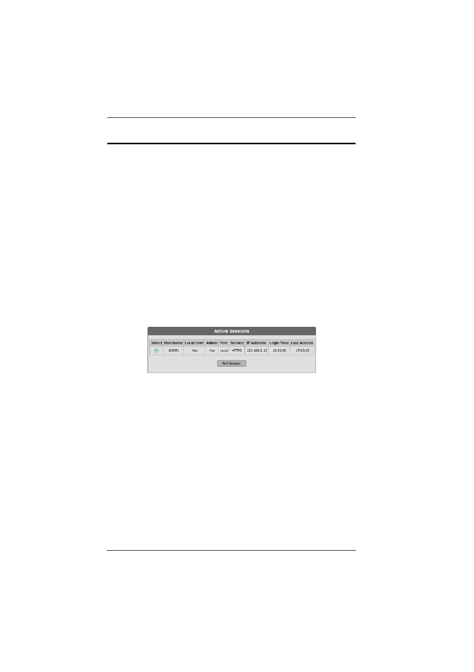 Viewing and ending user sessions | ATEN ALTUSEN KM0832 User Manual | Page 86 / 137