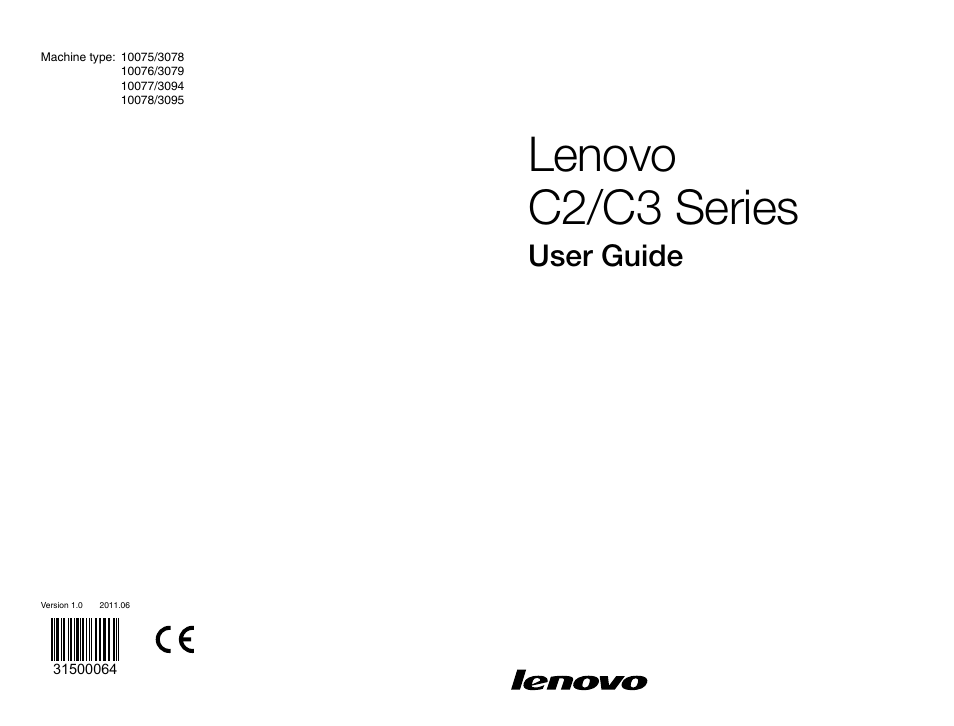 Lenovo C320 All-In-One User Manual | 41 pages