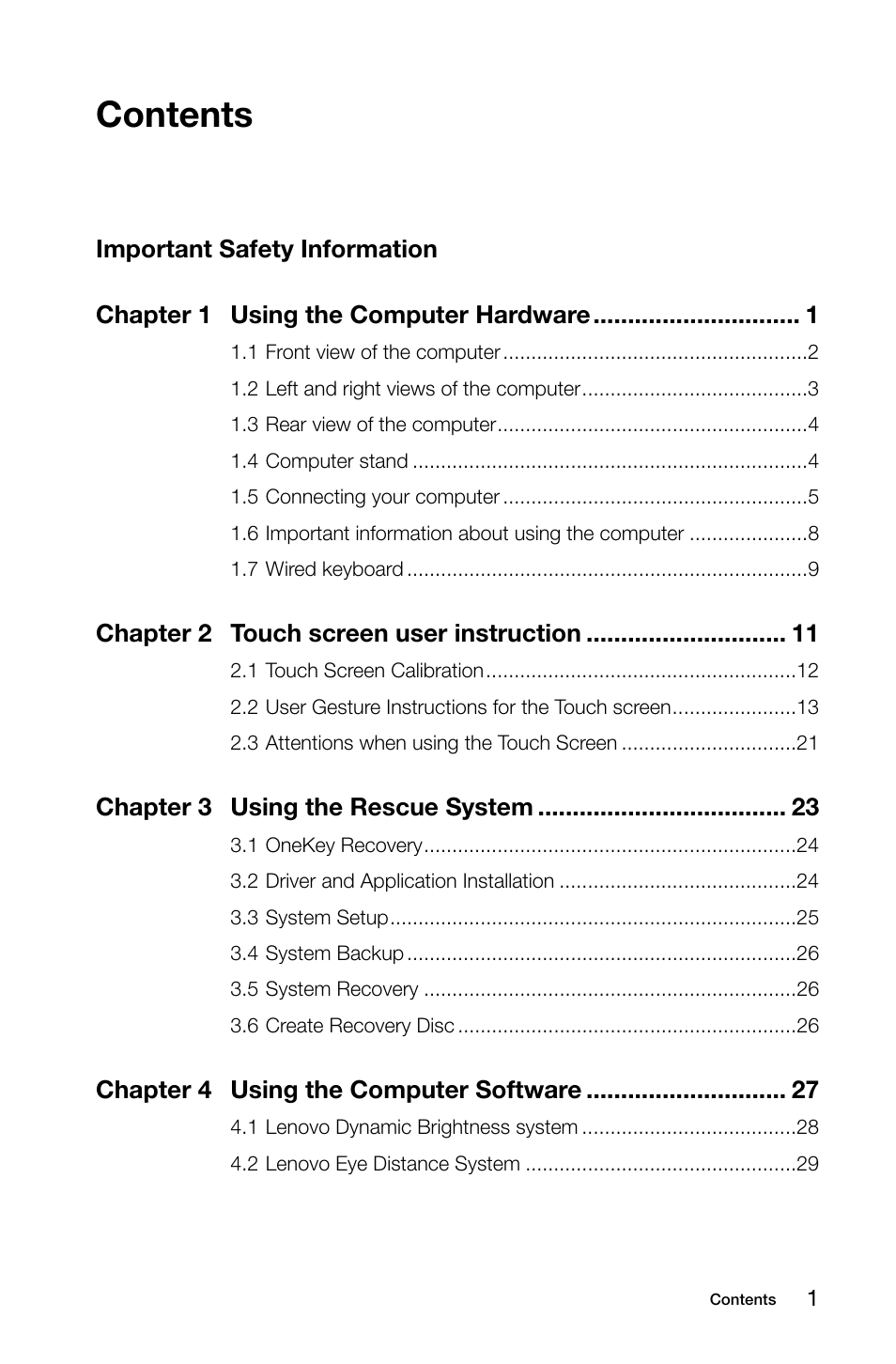 Lenovo C320 All-In-One User Manual | Page 4 / 41