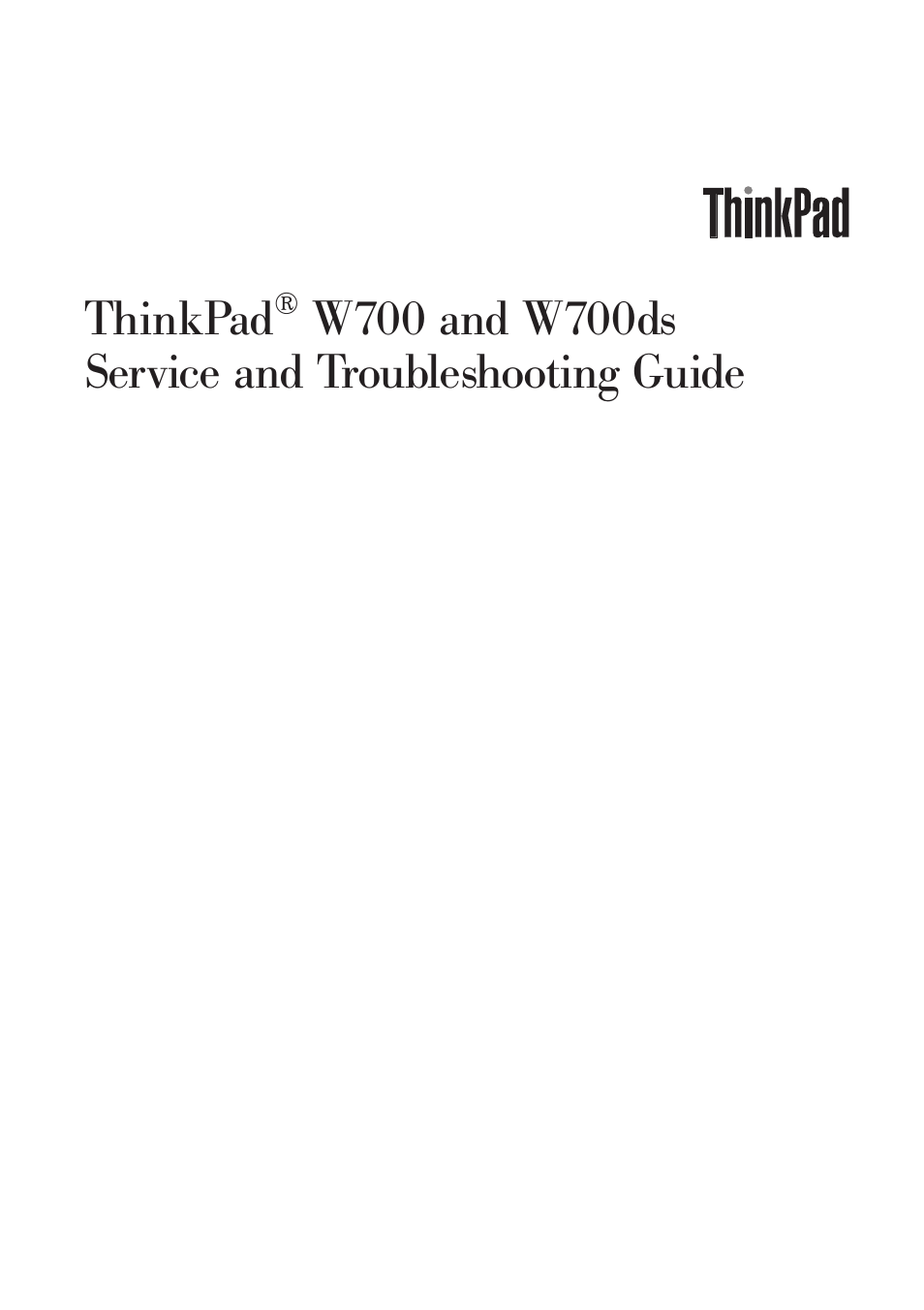 Lenovo ThinkPad W700ds User Manual | 90 pages