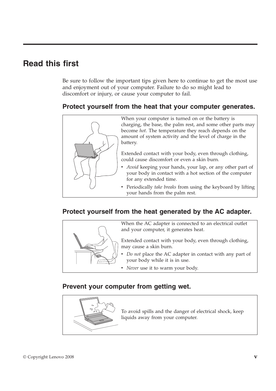 Read this first | Lenovo ThinkPad W700ds User Manual | Page 7 / 90