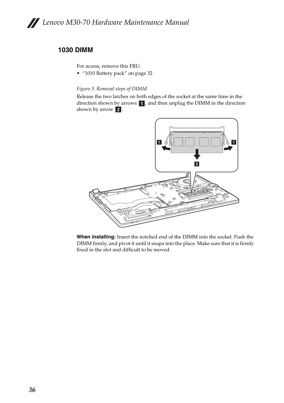 1030 dimm, Lenovo m30-70 hardware maintenance manual | Lenovo M30-70 Notebook User Manual | Page 40 / 79