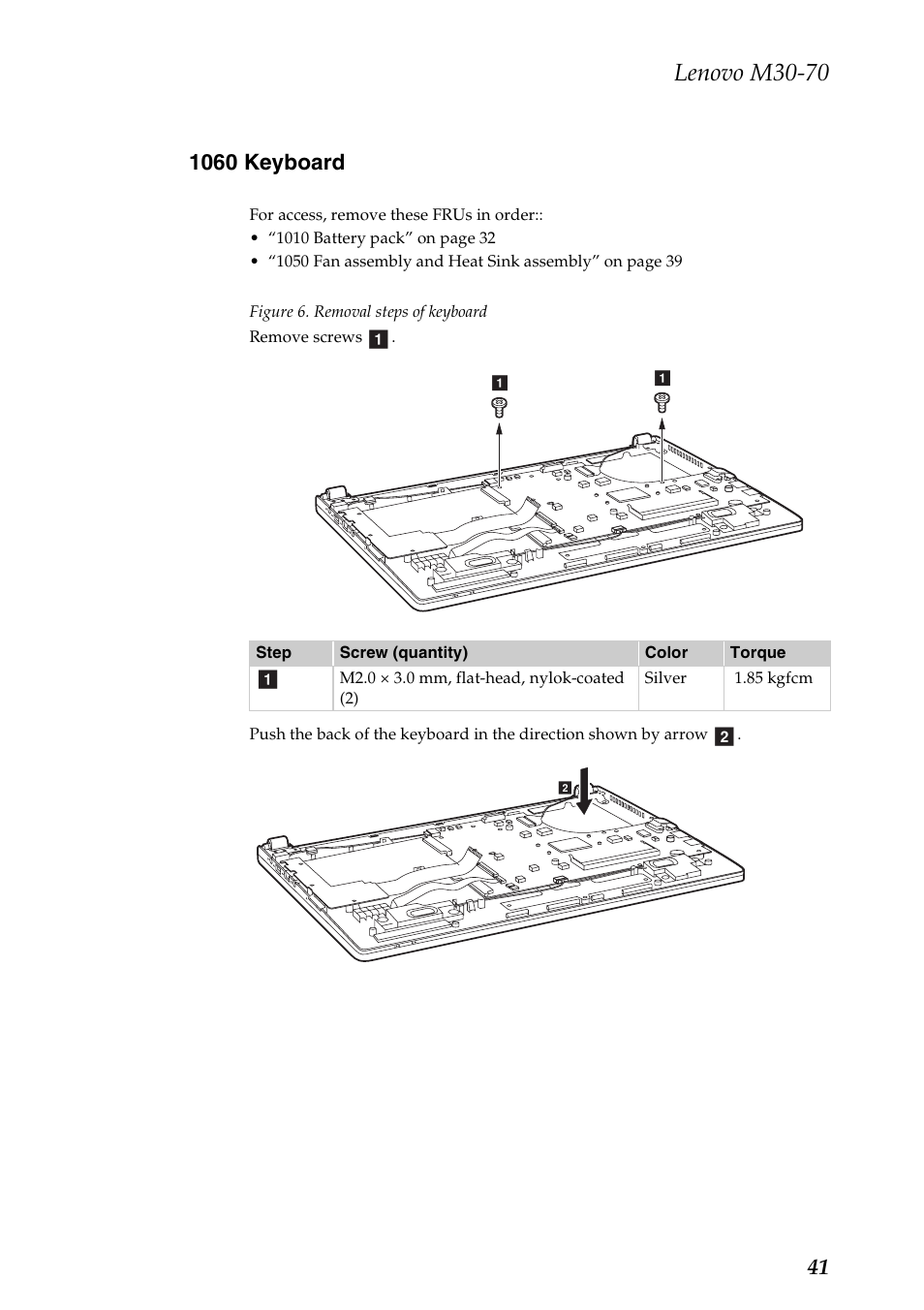 1060 keyboard, Lenovo m30-70 | Lenovo M30-70 Notebook User Manual | Page 45 / 79