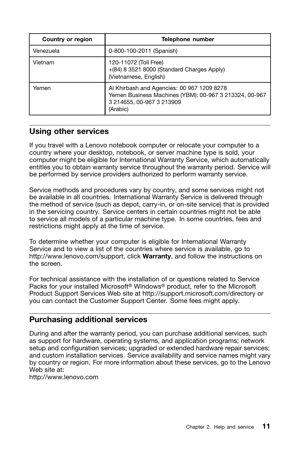 Using other services, Purchasing additional services | Lenovo ThinkServer RD240 User Manual | Page 19 / 36