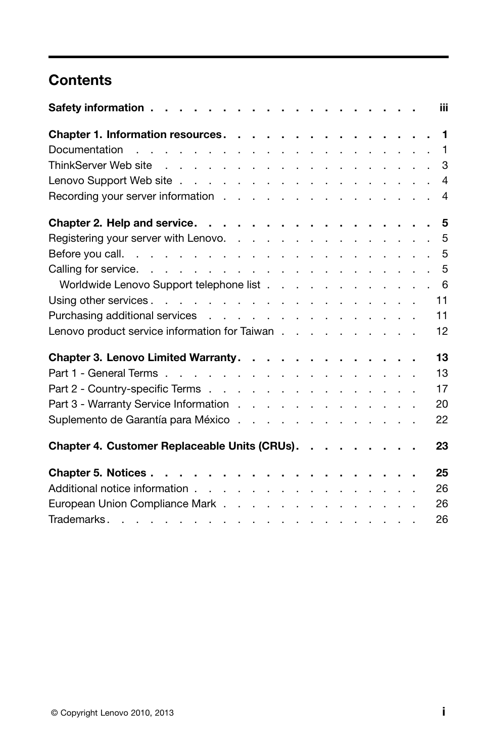 Lenovo ThinkServer RD240 User Manual | Page 3 / 36