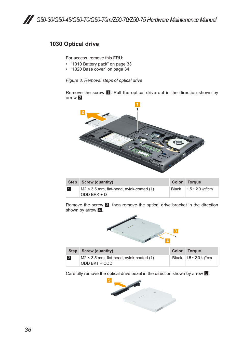 1030 optical drive | Lenovo G50-45 Notebook Lenovo User Manual | Page 40 / 93