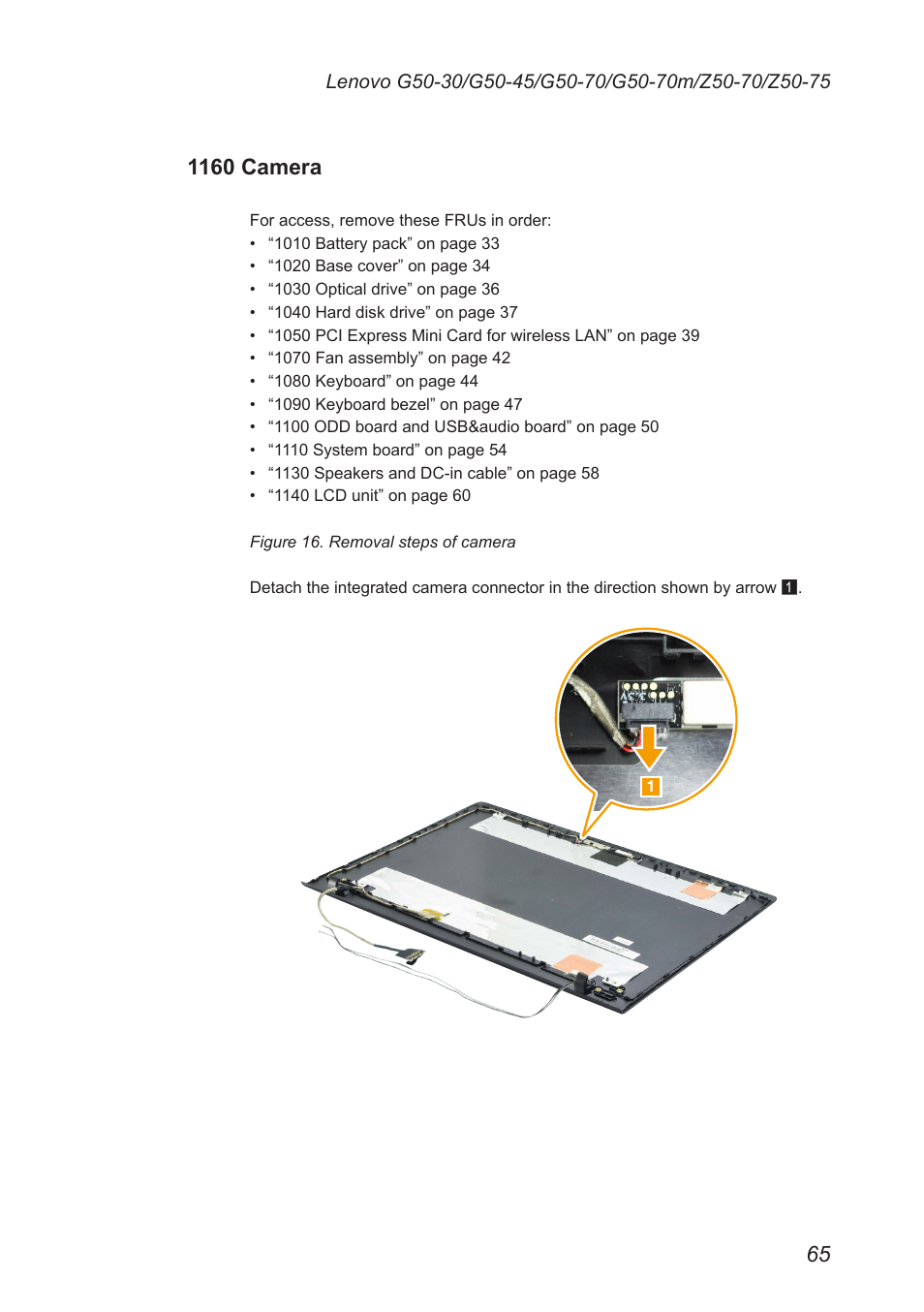1160 camera | Lenovo G50-45 Notebook Lenovo User Manual | Page 69 / 93