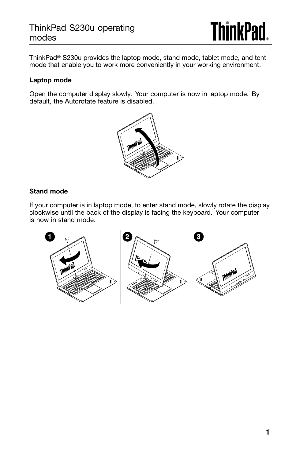 Lenovo ThinkPad Twist S230u User Manual | 4 pages