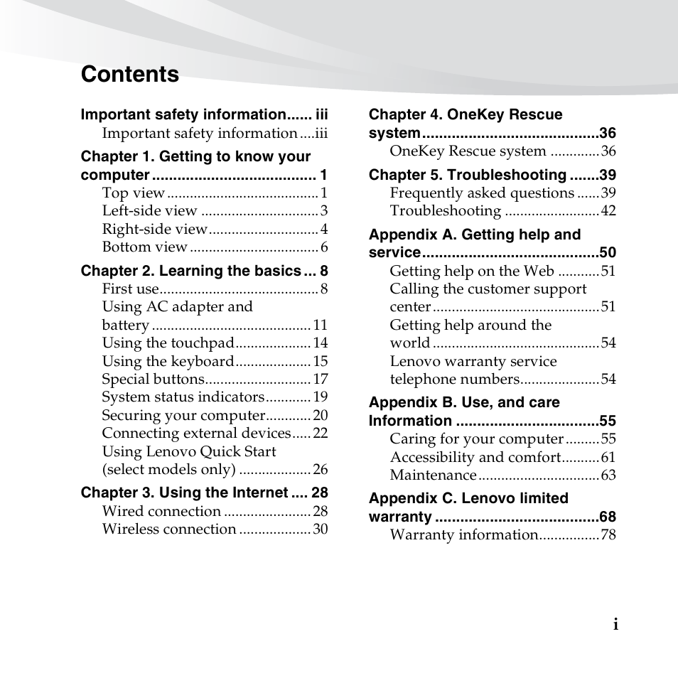 Lenovo IdeaPad S10-3s User Manual | Page 7 / 130