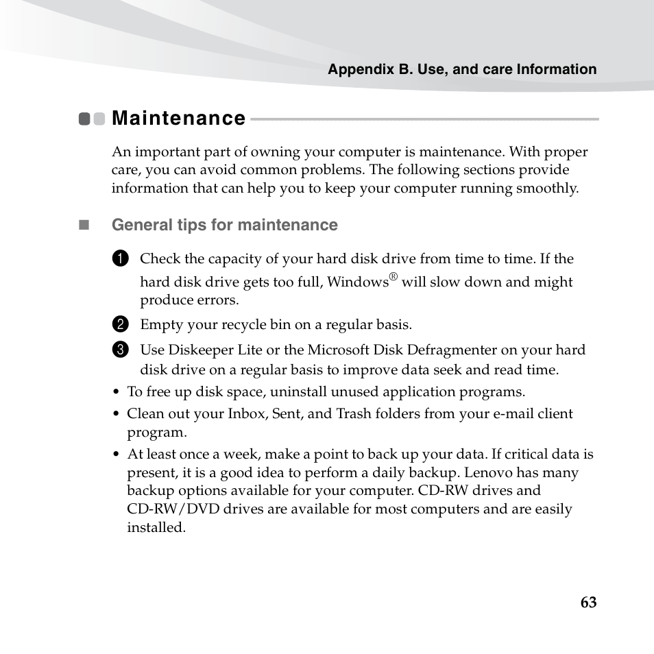 Maintenance | Lenovo IdeaPad S10-3s User Manual | Page 77 / 130