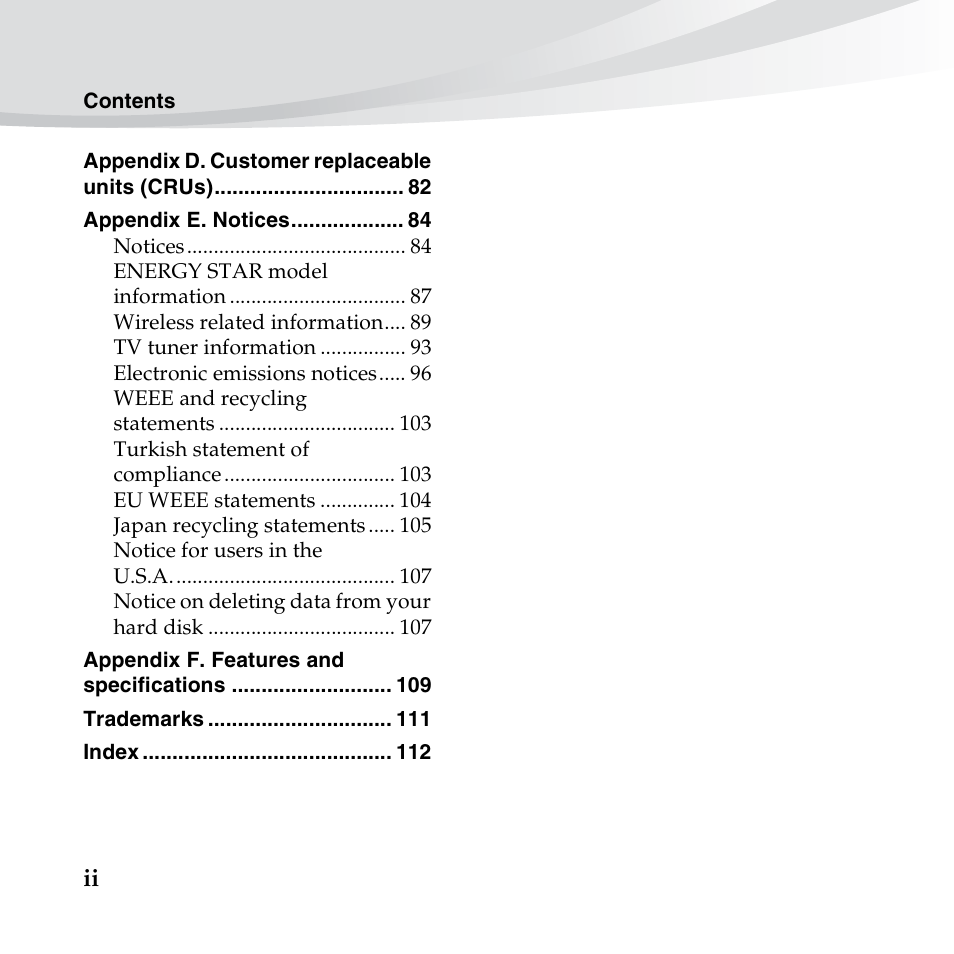 Lenovo IdeaPad S10-3s User Manual | Page 8 / 130