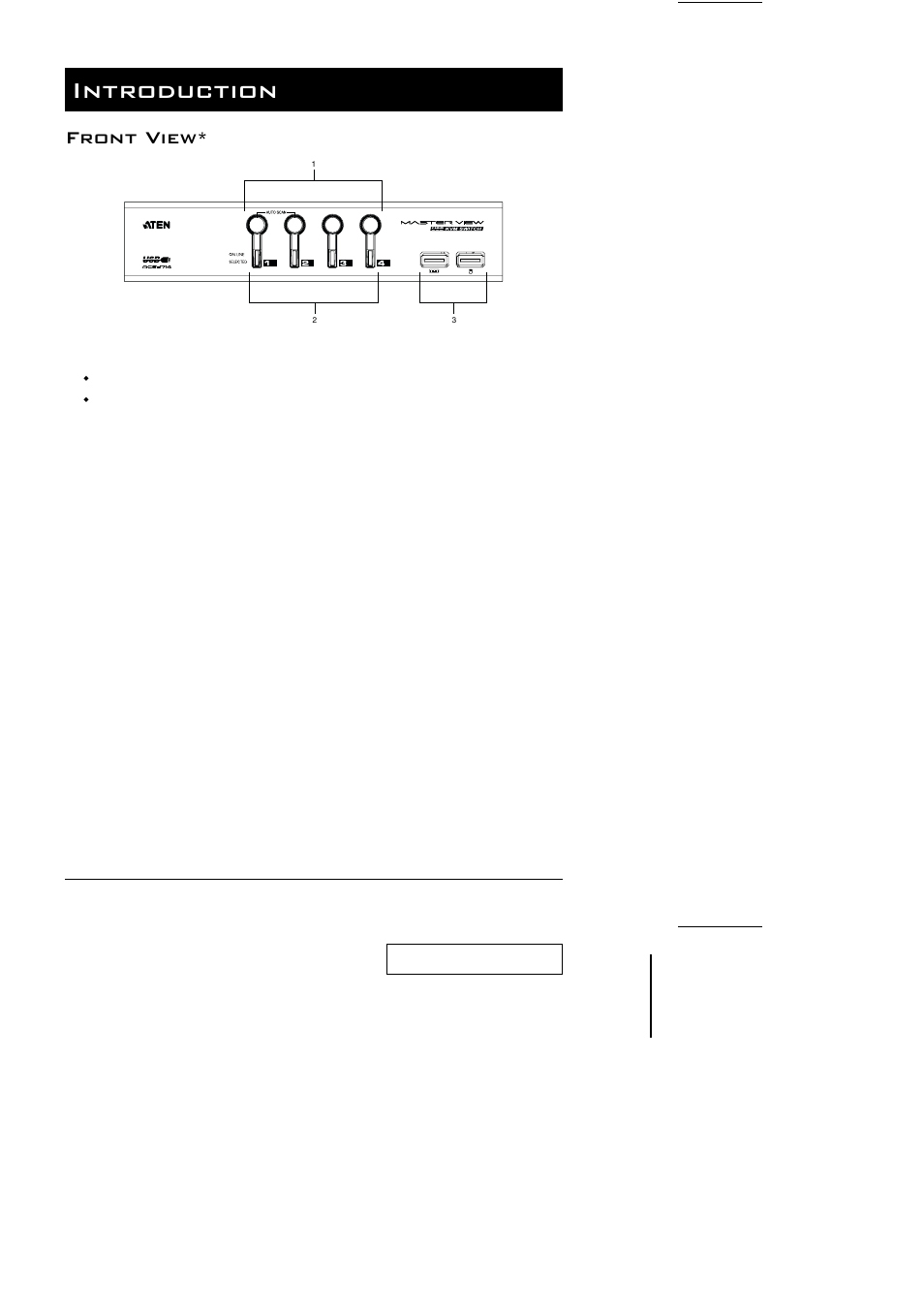 Introduction, Front view | ATEN ACS-1712 User Manual | Page 8 / 24